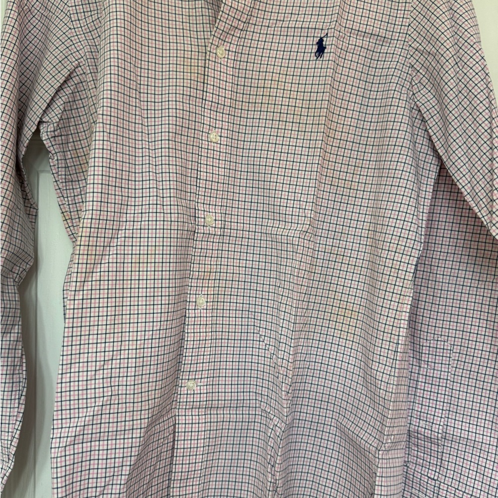Ralph Lauren Pink and Blue Checkered Shirt